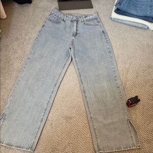 Light Blue Wide-Leg Jeans